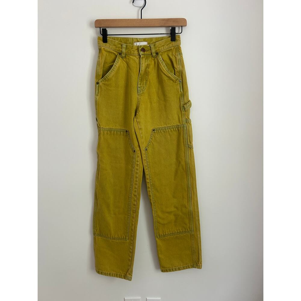 Urban Outfitters BDG High‑Rise Carpenter Yellow Denim Jeans Size 24 Relaxed Fit - Picture 3 of 8